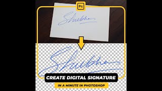 Create Digital Signature in Photoshop [upl. by Marylou]