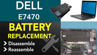 Dell Latitude E7470 Battery Replacement [upl. by Argela903]