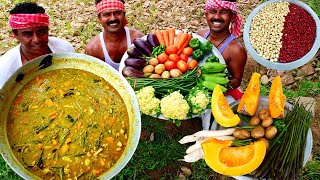 Famous Bengali Sobzi Recipe  Special Mixed Vegetables and Rice  Village Cooking  villfood Kitchen [upl. by Salter]