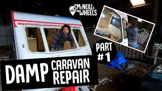 Repairing A Damp Caravan Part 1 – Relocation amp Removing The Windows [upl. by Staten443]