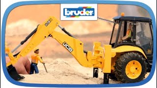 BRUDER TOY Trucks Tunnel Project BRUDER EXCAVATOR amp Mini Dumpster [upl. by Liman557]