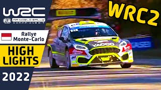 WRC2 Rally Highlights Day 3  WRC Rallye MonteCarlo 2022 [upl. by Eirtemed]