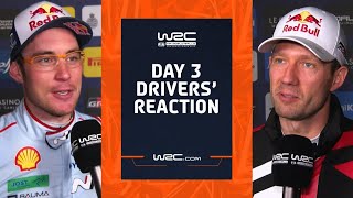 Day 3 Drivers Reaction  WRC Rallye MonteCarlo 2024 [upl. by Nommad]