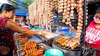 Street Food in Thailand  NIGHT MARKET Thai Food in Chiang Mai Thailand [upl. by Reggy]