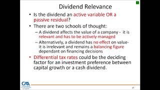 Dividend Policy Decisions  Part 1 [upl. by Nickie]