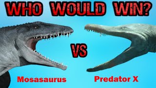 Mosasaurus vs Predator X [upl. by Yrahca]