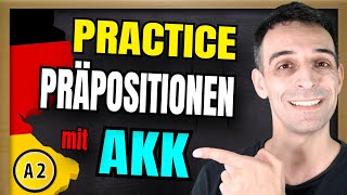 PRACTICE Präpositionen mit Akkusativ A1  A2  NO ENGLISH [upl. by Lotz]