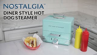 HDS28AQ  Nostalgia Diner Style Hot Dog Steamer [upl. by Leasi]