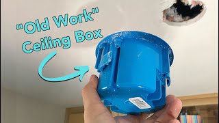 How to Install an Electrical Ceiling Box for a Light Fixture [upl. by Erek]