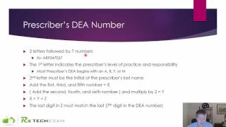 PTCB Math Prescriber DEA Number Check [upl. by Rennob]