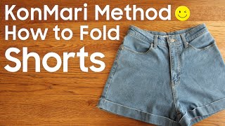 KonMari Method How to fold Shorts English edition [upl. by Stelu333]