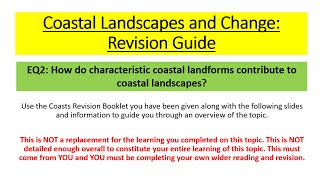 Edexcel A Level Geography  Coasts EQ2 Revision [upl. by Thia]