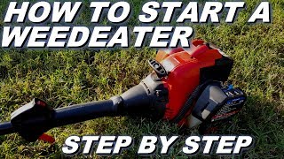 Beginners guide How to start a weedeater [upl. by Parthen983]