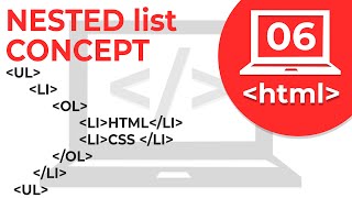 6 Nested Ordered list amp Unordered list in HTML  Web Development Tutorials [upl. by Keegan]