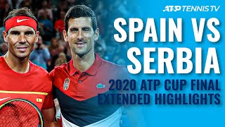 Nadal amp Spain vs Djokovic amp Serbia  ATP Cup 2020 Final Extended Highlights [upl. by Bradski]