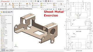 Advanced Sheet metal Exercise in SolidWorks [upl. by Albert]