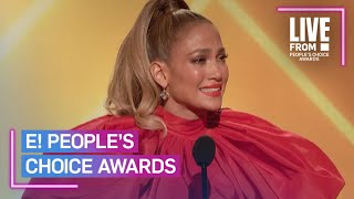 Jennifer Lopez Surprised by Nicole Kidman amp More at 2020 PCAs  E People’s Choice Awards [upl. by Gnouc]