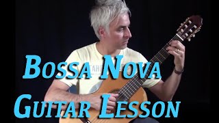 bossa nova guitar lesson 1  guitar tutorial easy [upl. by Henrieta]