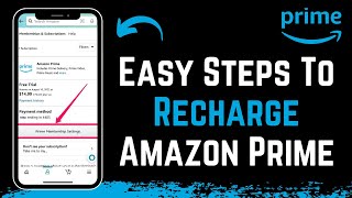 How to Recharge Amazon Prime [upl. by Maril]