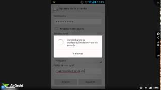 Configurar el correo electrónico en teléfono Android [upl. by Eirffej331]