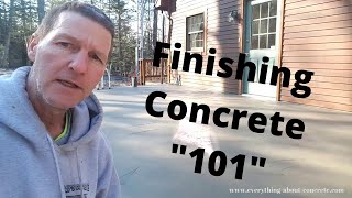 Concrete Finishing Tips  Pouring And Finishing A Small Concrete Floor [upl. by Purity]