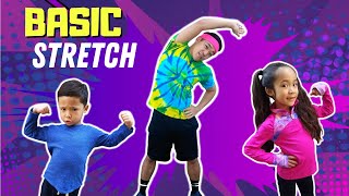 💪 STRETCHING Exercises for KIDS  Funny Home Workout [upl. by Yarled188]