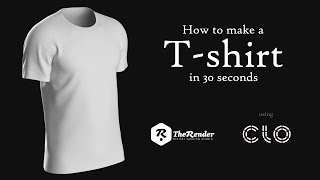 How to make a Tshirt in 30 seconds CLO3D [upl. by Dez]