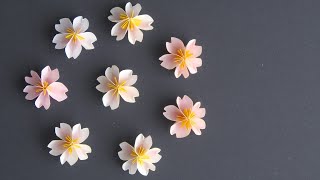 簡単！クラフトパンチで作る桜の花の作り方  DIY How to Make Paper Cherry Blossom [upl. by Zolner308]