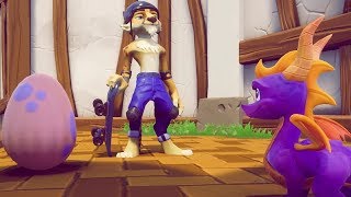 Spyro Reignited Trilogy  Sunny Villa Full Level  Skateboarding Gameplay [upl. by Pitarys]