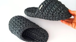 Crochet slippers pattern  tutorial for beginners [upl. by Bannerman356]