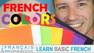 French COLORS Colours Les Couleurs en Français  FUN Learn French with Funny French Lessons [upl. by Ainnos781]