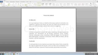 Como hacer un ensayo en word 2010 [upl. by Alak856]