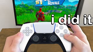 I used ALL PLAYSTATION Controllers and WON in Fortnite [upl. by Arehsat895]