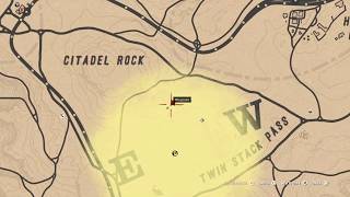 RDR2 Online  Citadel Rock and Twin Stack Pass Treasure Location Map Rank 45 [upl. by Selrac]