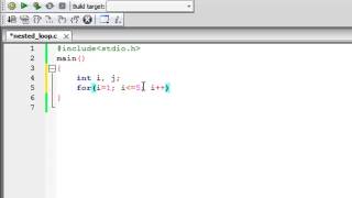 C Programming Tutorial  39 Nested Loops [upl. by Nomahs]