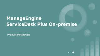 ManageEngine ServiceDesk Plus installation [upl. by Hedges]