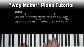 Way Maker SinachLeeland Piano Tutorial E [upl. by Aneev]