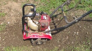 Honda FG110 Mini Tiller Review [upl. by Rolfston]