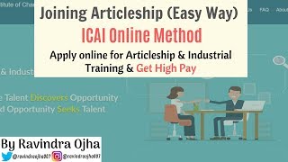 Find CA Articleship amp Industrial Training Online amp Get Good Pay Scale  ICAI Method [upl. by Htebzil]