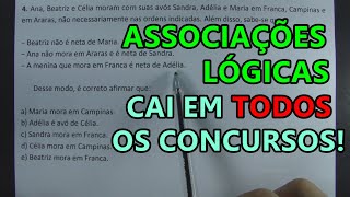 ASSOCIAÇÕES LÓGICAS  SÓ QUESTÕES DE CONCURSO [upl. by Ellehcsor649]