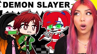 Demon Slayer Meets The Afton Family Gacha Club Mini Movie [upl. by Orlosky753]