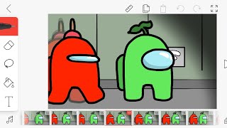 Flipaclip Among us Animation Tutorial Finger Animation Process [upl. by Eserahs985]