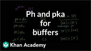 pH and pKa relationship for buffers  Chemistry  Khan Academy [upl. by Honeywell]