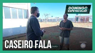 Exclusivo Roberto Cabrini entrevista caseiro acusado de ajudar Lázaro Barbosa em fuga [upl. by Arihsa]