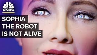 Humanoid Robot Sophia  Almost Human Or PR Stunt [upl. by Eilrahs]