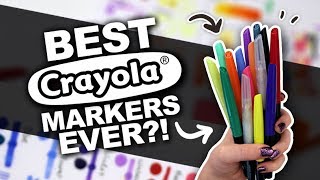 IM IMPRESSED  Crayola Blending Markers Review  Copic Alternative [upl. by Nev642]