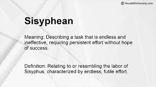 Sisyphean Meaning [upl. by Belen]