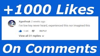 How to get at least 1000 Likes on your YouTube comments [upl. by Sorvats461]