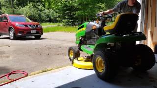 DIY John Deere Mower Belt Remove amp Replace how to [upl. by Shelly]