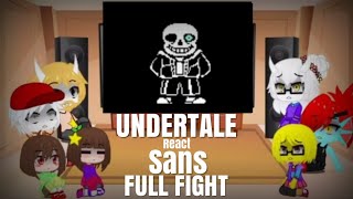 Undertale react to their Sans Fight [upl. by Errot607]